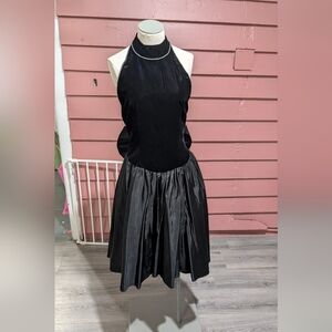 Vintage Black Halter Dress